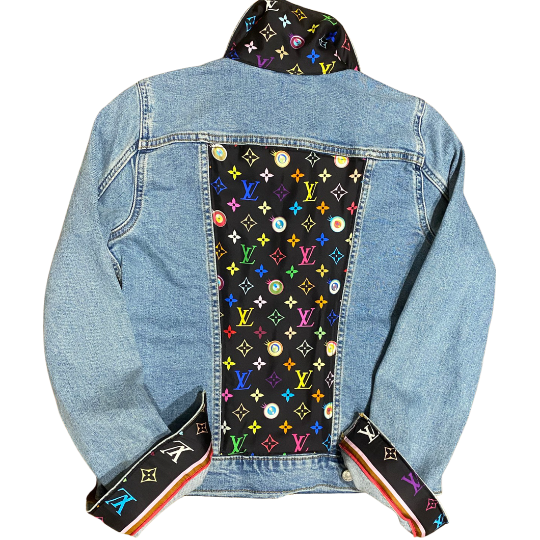 LV rainbow blue denim