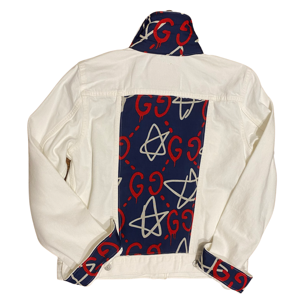 Gucci star white denim